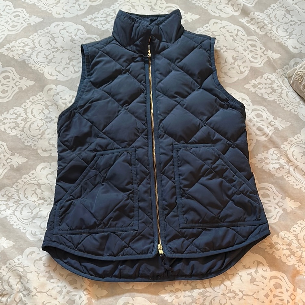 J Crew Navy Quilted Vest